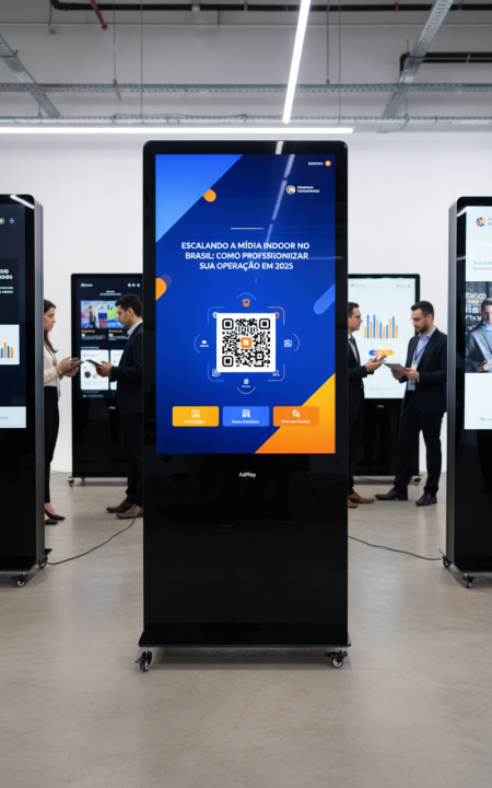 Total totem AdPlay 50T de 50 polegadas para mídia indoor em eventos